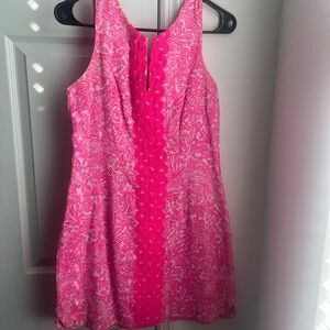 Lilly Pulitzer Vibrant Pink and white Mini Dress